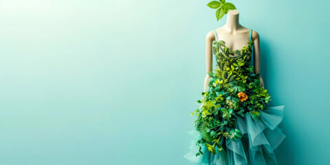 Support sustainable fashion dress consciously. social responsibility concept