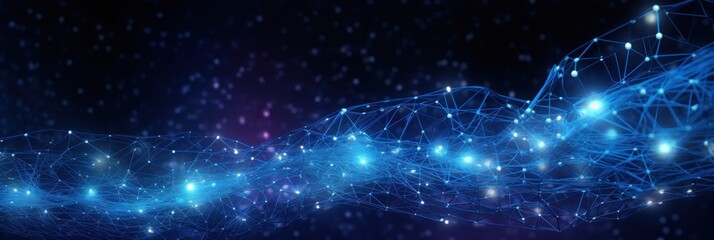 Cyber big data flow. Blockchain Ivory data fields. Network line connect stream