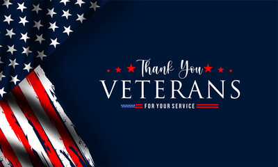 Happy Veterans Day United States of America background vector illustration , Honoring all who served	