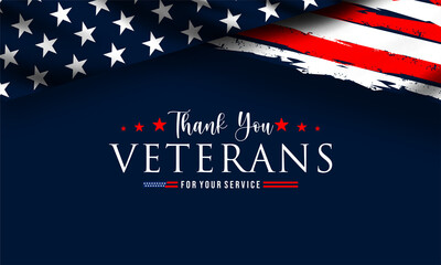 Obraz na płótnie Canvas Happy Veterans Day United States of America background vector illustration , Honoring all who served 