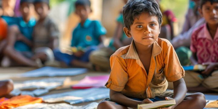 Teach a skill empower the underprivileged. social responsibility concept
