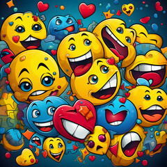 Artistic Renderings of Expressive Facebook Emojis: A Palette of Digital Emotions