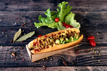 Hot dog food with tasty sauce - 740106079