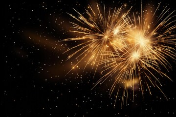 Obraz premium Bright fireworks lighting up the night sky, perfect for celebrations and events