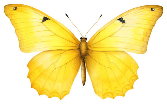 PNG Butterfly animal insect yellow. AI generated