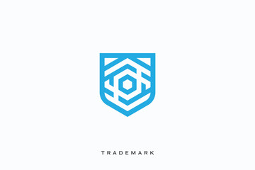security shield secure protection vector logo