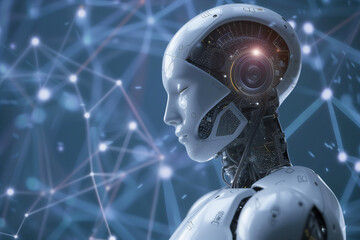 Fototapeta premium Artificial intelligence background.