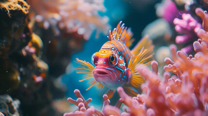 Colorful tropical fish. 