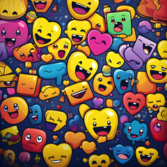 Artistic Renderings of Expressive Facebook Emojis: A Palette of Digital Emotions