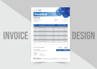 Creative invoice template design