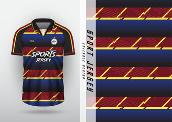 Jersey design for outdoor sports, jersey, football, futsal, running, racing, exercise, classic horizontal stripe pattern. red blue black gradient
