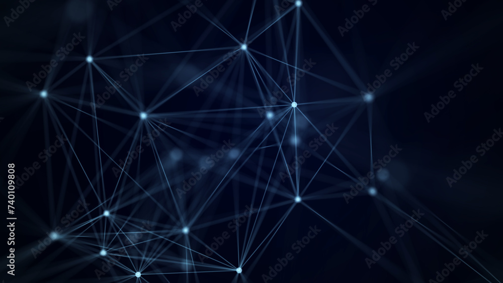 Poster modern design of network connection structure. abstract background with interlacing dots and lines. 