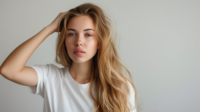 Woman with anxiety. Mental health awareness concept. Ai generated image