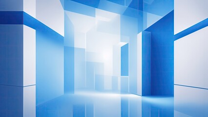 Abstract White square wallpaper with a blue light