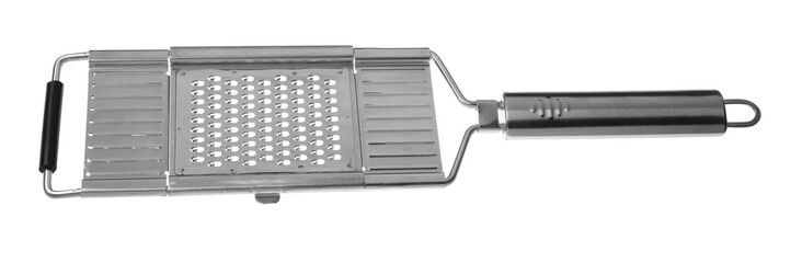One metal grater for cheese isolated on white