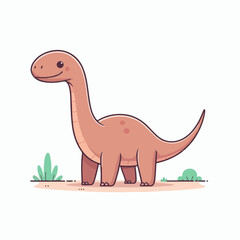 little brontosaurus dinosaur ancient animal cartoon character illustration