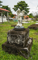 Sculpture at old cemetery Bocas del Toro, Panama