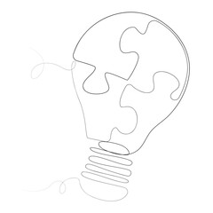 One line art vector of autism awareness Concept art and autism day design and illustration
