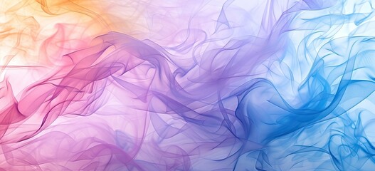 The center of the colored background features smoke, while the center of the white background features blue, yellow, pink, and orange smoke in pastel colors. Generated by AI