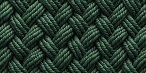 Green rope pattern seamless texture - obrazy, fototapety, plakaty