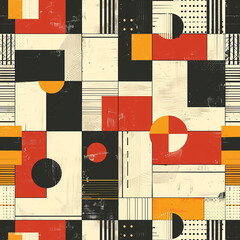 Abstract Vintage Vibes Retro Geometric Seamless Wallpaper Pattern