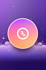 Creative Illustration of Facebook Stories Icon with Gradient Outline and Radiating Light Effect