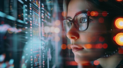 Operating within diverse network data, this businesswoman thrives on swift processing, leveraging information for efficient business operations and decision-making to achieve success.