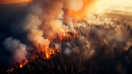 Fototapeta na wymiar burning fire in the forest, disaster, disaster