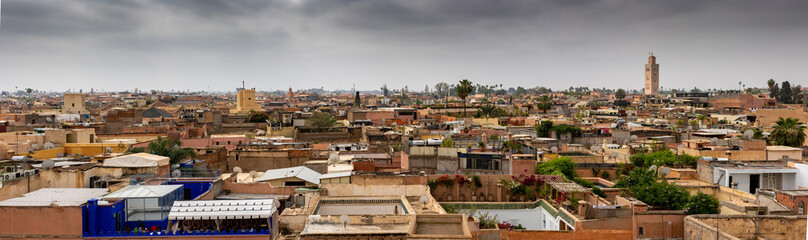 Panorama of Marrakech Morocco