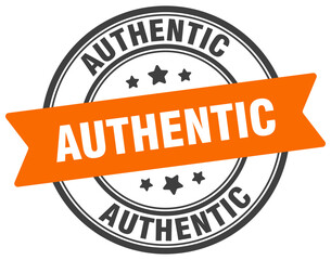 authentic stamp. authentic label on transparent background. round sign