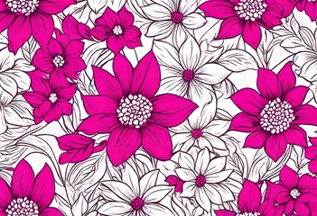 Wandaufkleber seamless floral pattern © Palwasha