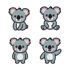 Cute Baby Koala Doodle Vector Illustration