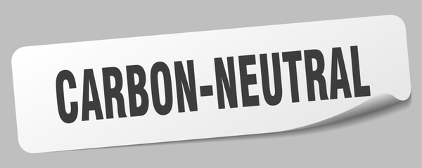 carbon-neutral sticker. carbon-neutral label