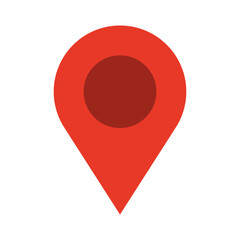Flat icon on location and map pin