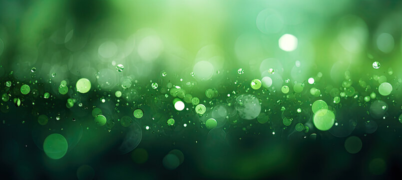 Abstract Green bokeh background