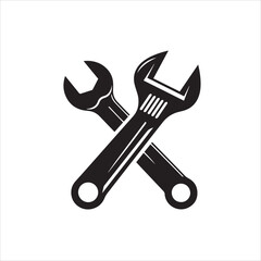  wrench icon Vector illustration isolated on white background