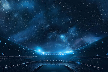 soccer stadium and  football stadium in the night  - obrazy, fototapety, plakaty