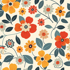 seamless pattern with flowers
