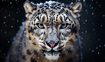 Obraz premium Portrait of Snow Leopard