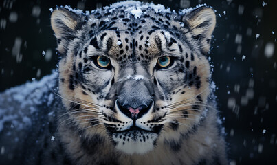 Obraz premium Portrait of Snow Leopard