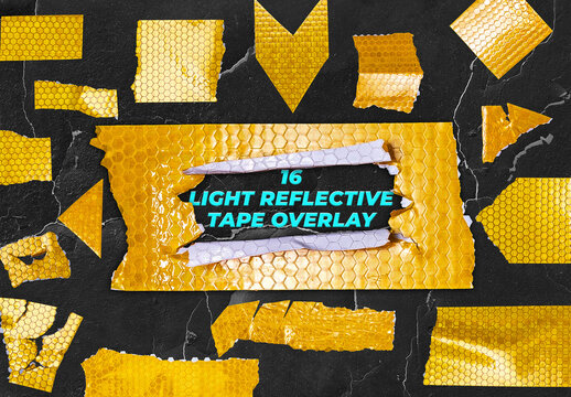 16 Light Reflective Tape Overlay Texture