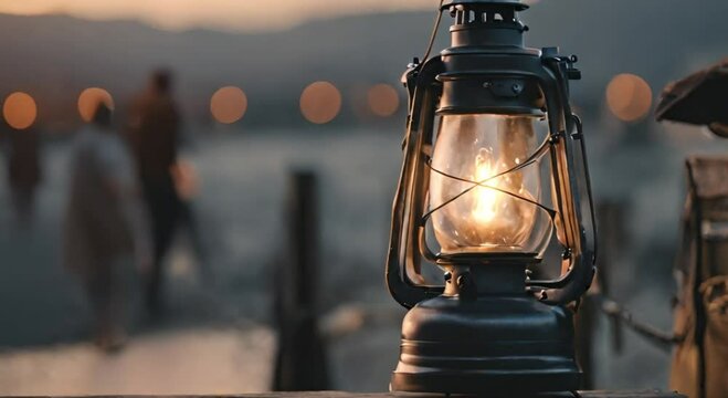 the kerosene lamp stood burning