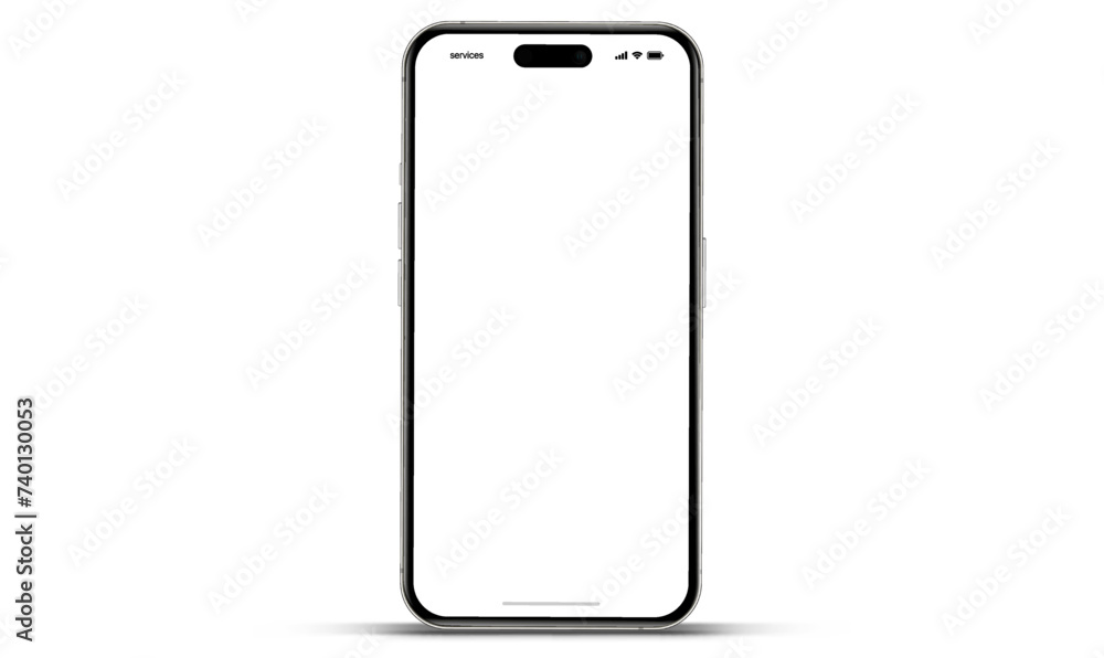 Poster 3d realistic high quality smartphone mockup with isolated background. smart phone mockup collection.
