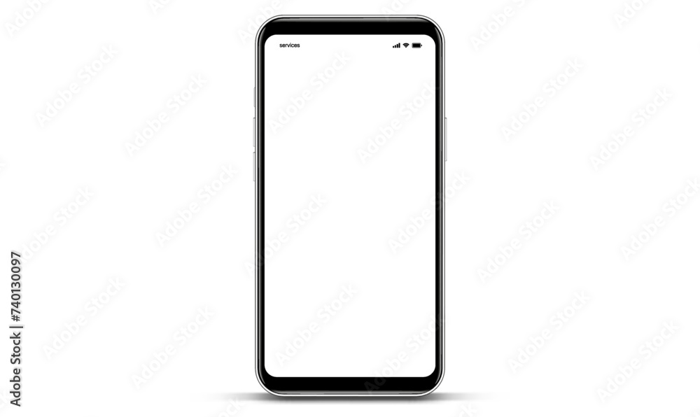 Poster 3d realistic high quality smartphone mockup with isolated background. smart phone mockup collection.