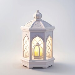 illustration of islamic lantern  to celebrate Islamic events generate by Ai