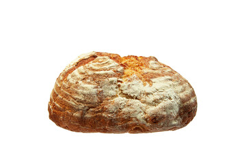 italian freshly baked delicious bread on a white background