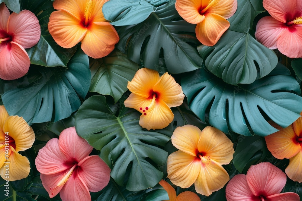 Poster A beautiful assortment of colorful flowers displayed together, creating a harmonious and visually pleasing arrangement