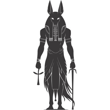 recommend clip art: Silhouette anubis the egypt Mythical Creature black color only