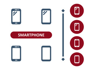 Smartphone Icons. Mobile Phone, Telephone Icon