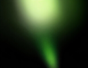 Obraz premium Glowing green blurred light gradient dark grainy black vertical background glowing light spot copy space